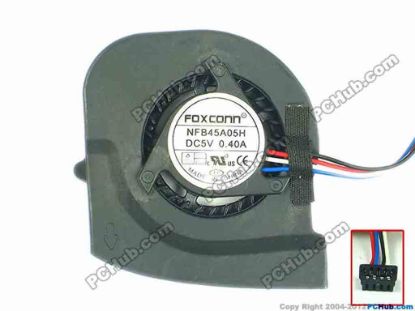 94057 Foxconn NFB45A05H Cooling Fan  w25x4x4, 5V 0.40A, Bare fan Foxconn NFB45A05H Cooling Fan  