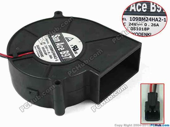 94081 Sanyo Denki 109BM24HA2-1 Server - Blower Fan bw97x97x33, 2-wire, 24V 0.26A Sanyo Denki 109BM24HA2-1 Server - Blower Fan