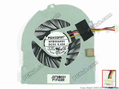 94087 Toshiba Portege T210 Series Cooling Fan  NFB55A05H, w15x3x3, 5V 0.42A, Bare fan Toshiba Portege T210 Series Cooling Fan  