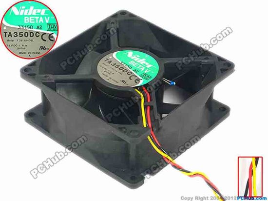 94184 Nidec T35119-DEL Server - Square Fan sq90x90x38, w245x3x3, 12V 1.8A Nidec T35119-DEL Server - Square Fan 