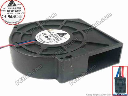 94217 Delta Electronics BFB1624H  Server - Blower Fan -F00, bw160x160x40, w290x3x3, 24V 1.1A Delta Electronics BFB1624H  Server - Blower Fan
