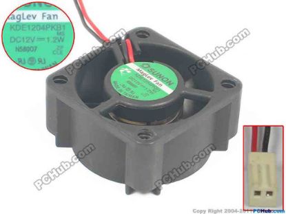 94364 SUNON KDE1204PKB1 Server - Square Fan MS.(2), sq40x40x20, w45x2x2, 12V 1.2W SUNON KDE1204PKB1 Server - Square Fan 