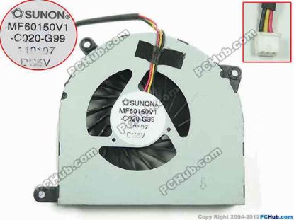94686 MSI CR70 Cooling Fan  w55x3x3, 5V, Bare fan MSI CR70 Cooling Fan  