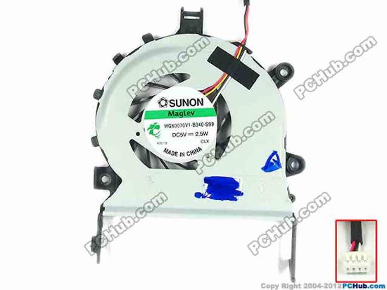 94982 SUNON MG60070V1-B040-S99 Cooling Fan  w25x4x4, 5V 2.5W, Bare fan SUNON MG60070V1-B040-S99 Cooling Fan  