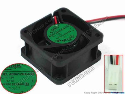 95178 ADDA AD0412HX-C50 Server - Square Fan sq40x40x20, w25x2x2, 12V 0.11A ADDA AD0412HX-C50 Server - Square Fan 