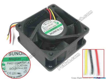 95290 SUNON PMD1206PTV1-A Server - Square Fan U.F.GN, sq60x60x25, 3-wire, 12V 4.3W SUNON PMD1206PTV1-A Server - Square Fan 