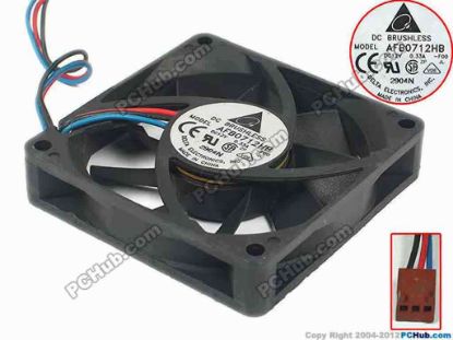95678 Delta Electronics AFB0712HB Server - Square Fan -F00, sq60x60x10, w170x3x3, 12V 0.33A Delta Electronics AFB0712HB Server - Square Fan 