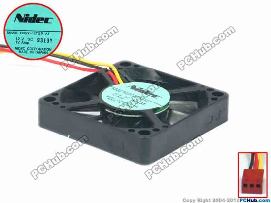 106086 Nidec D05X-12TSP Server - Square Fan AF, sq50x50x10, 3-wire, 12V 0.12A Nidec D05X-12TSP Server - Square Fan 