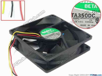106113 Nidec M33503-57G2 Server - Square Fan CQ, sq90x90x25, 3-wire, 12V 0.40A Nidec M33503-57G2 Server - Square Fan 