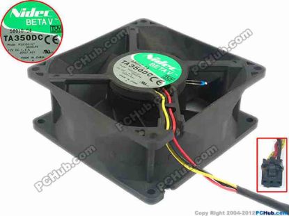 106114 Nidec M35105-57 Server - Square Fan GBDELP6, sq90x90x38, 3-wire, 12V 1.8A Nidec M35105-57 Server - Square Fan 
