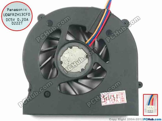106126 Sony Vaio VPCCW Series Cooling Fan  w43x3x3, 5V 0.20A, Bare fan Sony Vaio VPCCW Series Cooling Fan  