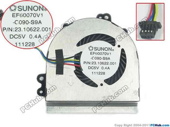 106236 SUNON EF60070V1-C090-S9A Cooling Fan  w25x4x4, 5V, Bare fan SUNON EF60070V1-C090-S9A Cooling Fan  