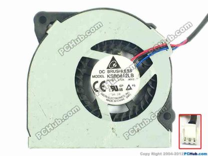 106237 Delta Electronics KSB0412LB Cooling Fan  -K013, w35x3x3, 12V 0.12A, Bare fan Delta Electronics KSB0412LB Cooling Fan