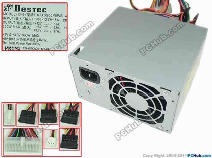 108712 Dell Desktop Parts Desktop - Power Supply ATX0300P5WB, 300W, New Dell Desktop Parts Desktop - Power Supply PWR SPLY,300PFC,FXCN,BESTC,EUP