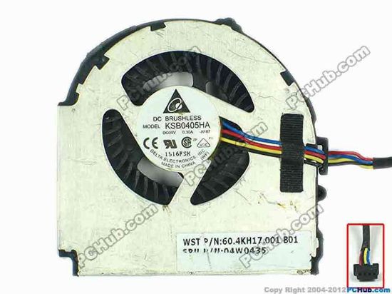 109586 Lenovo ThinkPad X220 Series Cooling Fan  -AF87, w65x4x4, 5V 0.30A, Bare fan Lenovo ThinkPad X220 Series Cooling Fan  