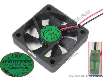 111452 ADDA AD0512LX-G70 Server - Square Fan (T), S, sq50x50x10, 2-wire, 12V 0.10A ADDA AD0512LX-G70 Server - Square Fan 