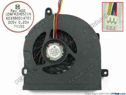 111512 Panasonic UDQFRZH05C1N Cooling Fan  6033B0014701, w25x3x3, 5V 0.20A, Bare fan Panasonic UDQFRZH05C1N Cooling Fan  