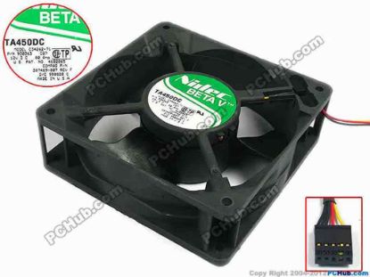 112152 Nidec C34262-71 Server - Square Fan 387469-007, sq120x120x38, w330x3x4, 12V 0.80A Nidec C34262-71 Server - Square Fan 