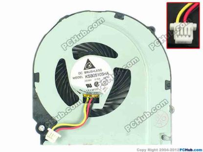 112204 HP Pavilion dm4-3000 Series Cooling Fan  -BE11, w25x3x3, 5V 0.35A, Bare fan HP Pavilion dm4-3000 Series Cooling Fan  