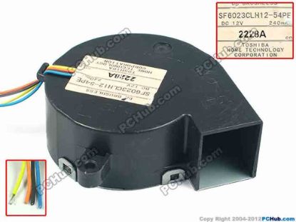 112223 Toshiba SF6023CLH12-54PE  Server - Square Fan bw60x60x23, 4-wire, 12V 240MA Toshiba SF6023CLH12-54PE  Server - Square Fan 