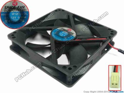 112229 Other Brands Space Fan Server - Square Fan sq120x120x25, w150x2x2, 12V 0.30A Other Brands Space Fan Server - Square Fan