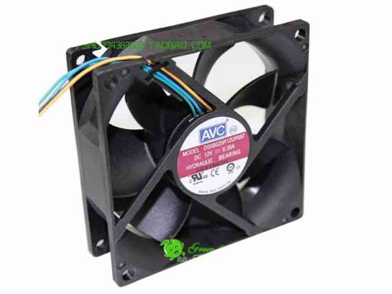 112438 AVC DS08025R12UP097 Server - Square Fan sq80x80x25, 4-wire, 12V 0.35A AVC DS08025R12UP097 Server - Square Fan 
