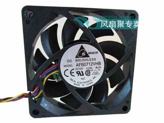 112528 Delta Electronics AFB0712VHB Server - Square Fan -8L43, sq70x70x15, w110x4x4, 12V 0.55A Delta Electronics AFB0712VHB Server - Square Fan 