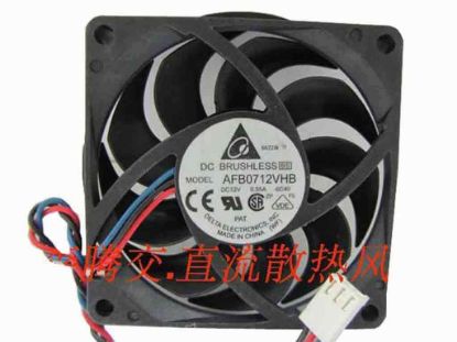 112529 Delta Electronics AFB0712VHB Server - Square Fan -6C40, sq70x70x15, w65x3x3, 12V 0.55A Delta Electronics AFB0712VHB Server - Square Fan 