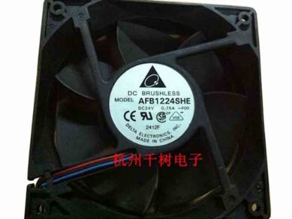 112561 Delta Electronics AFB1224SHE Server - Square Fan -F00, sq120x120x38, 3-wire, 24V 0.75A Delta Electronics AFB1224SHE Server - Square Fan 