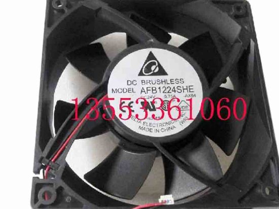 112565 Delta Electronics AFB1224SHE Server - Square Fan -AX64, sq120x120x38, w40x2x4, 24V 0.75A Delta Electronics AFB1224SHE Server - Square Fan 