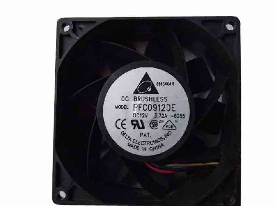112572 Delta Electronics PFC0912DE Server - Square Fan -6G55, sq90x90x38, 4-wire, 12V 3.72A Delta Electronics PFC0912DE Server - Square Fan 