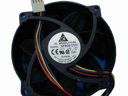112578 Delta Electronics AFB0912VH Server - Square Fan -4E41, sq90x90x25, w75x4x4, 12V 0.6A Delta Electronics AFB0912VH Server - Square Fan 