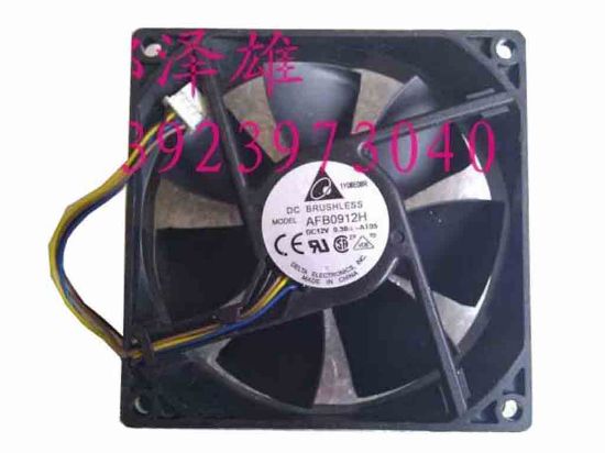 112585 Delta Electronics AFB0912H Server - Square Fan -AT05, sq92x92x25, w50x4x4, 12V 0.3A Delta Electronics AFB0912H Server - Square Fan 