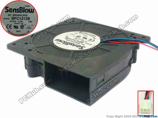 112588 Delta Electronics BFC1212B Server - Blower Fan -F05, bw120x120x32, 3-wire, 12V 1.1A Delta Electronics BFC1212B Server - Blower Fan 