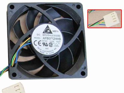 112601 Delta Electronics AFB0712HHB Server - Square Fan -6U57, sq70x70x15, w50x4x4, 12V 0.45A Delta Electronics AFB0712HHB Server - Square Fan 