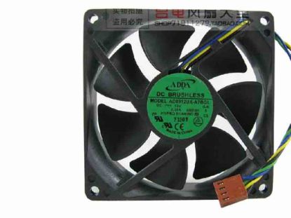 112852 ADDA AD0912UX-A7BGL Server - Square Fan L4, sq90x90x25, w95x4x4, 12V 0.5A ADDA AD0912UX-A7BGL Server - Square Fan 