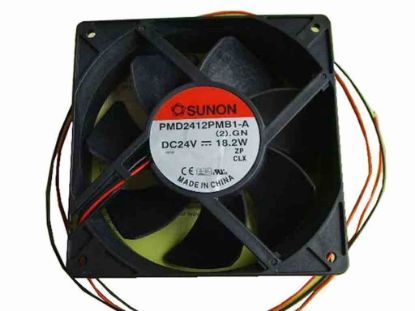 112864 SUNON PMD2412PMB1-A Server - Square Fan (2).GN, sq120x120x38, 2-wire, 24V 18.2W SUNON PMD2412PMB1-A Server - Square Fan 