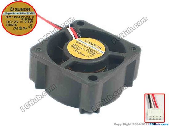 113308 SUNON GM1204PKV3-A Server - Square Fan R.B304, sq40x40x20, w65x3x3, 12V 0.6W SUNON GM1204PKV3-A Server - Square Fan 