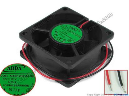 113335 ADDA AD0612HX-A71GL Server - Square Fan sq60x60x25, 2-wire, 12V 0.23A ADDA AD0612HX-A71GL Server - Square Fan 