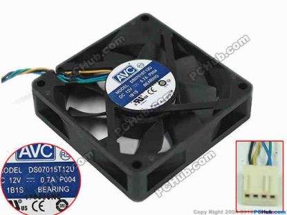 113477 AVC DS07015T12U Server - Square Fan P004, sq70x70x15, w20x4x4,12V 0.7A  AVC DS07015T12U Server - Square Fan 