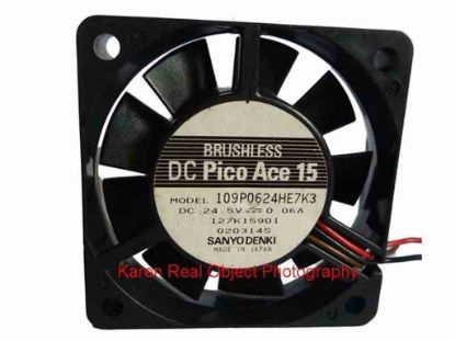 113505 Sanyo Denki 109P0624HE7K3 Server - Square Fan sq60x60x15, 3-wire, 24.5V 0.06A Sanyo Denki 109P0624HE7K3 Server - Square Fan 
