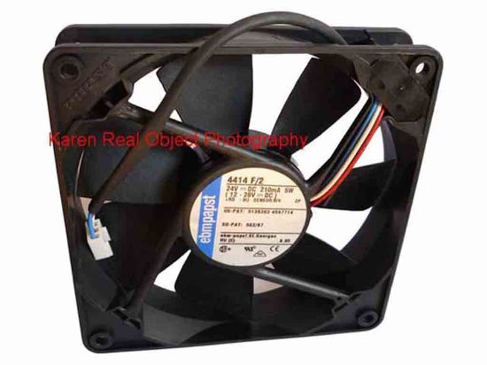 113538 ebm-papst 4414 F/2  Server - Square Fan sq120x120x25, w100x3x3, 24V 5W ebm-papst 4414 F/2  Server - Square Fan 