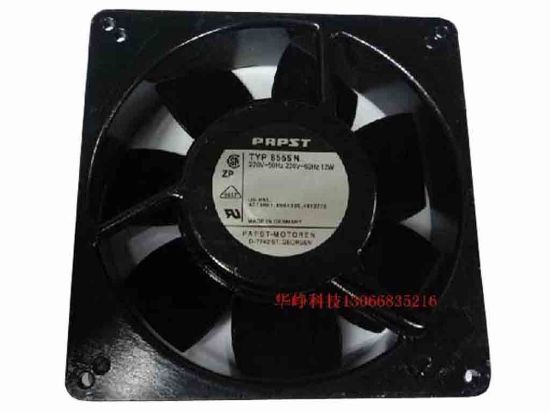 113546 ebm-papst TYP 8555 N Server - Square Fan sq120x120x38, 220V-50Hz 230V-60Hz 12W ebm-papst TYP 8555 N Server - Square Fan 