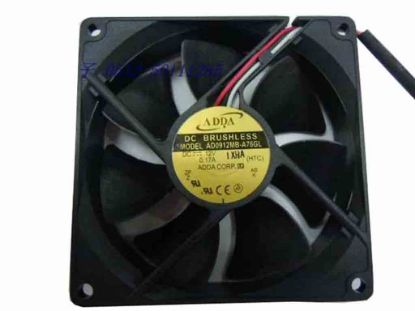 113641 ADDA AD0912MB-A76GL Server - Square Fan (HTC), sq92x92x25, 3-wire, 12V 0.17A ADDA AD0912MB-A76GL Server - Square Fan 