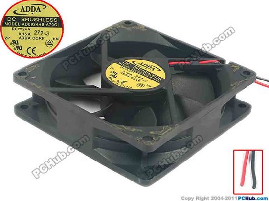 113643 ADDA AD0924HB-A70GL Server - Square Fan G, sq92x92x25, 2-wire, 24V 0.15A  ADDA AD0924HB-A70GL Server - Square Fan 