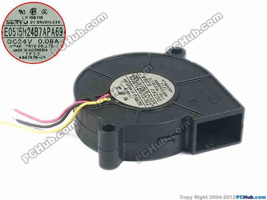 113644 Japan Servo E0515H24B7APA69 Server - Blower Fan bw52x50x15, 3-wire, 24V 0.08A Japan Servo E0515H24B7APA69 Server - Blower Fan