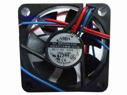 113651 ADDA AD4512MB-G76 Server - Square Fan (T), sq45x45x10, 12V 0.07A ADDA AD4512MB-G76 Server - Square Fan 