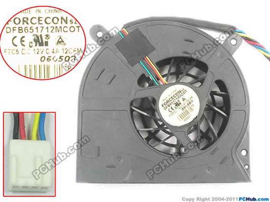 113724 For Dell For XPS M1730 Series Cooling Fan  F7C5, 12V 0.4A, Bare fan For Dell For XPS M1730 Series Cooling Fan