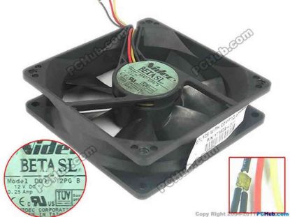 113796 Nidec D09T-12PG Server - Square Fan B, sq90x90x25, 3-wire, 12V 0.25A Nidec D09T-12PG Server - Square Fan 