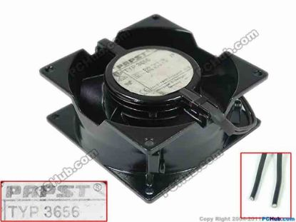 113837 ebm-papst TYP 3656 Server - Square Fan TYP3656, sq90x90x38, 2-wire, 230V 12W ebm-papst TYP 3656 Server - Square Fan 